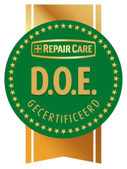 D.O.E. gecertificeerd hoogste niveau houtrot specialist door Repair Care Nederland
